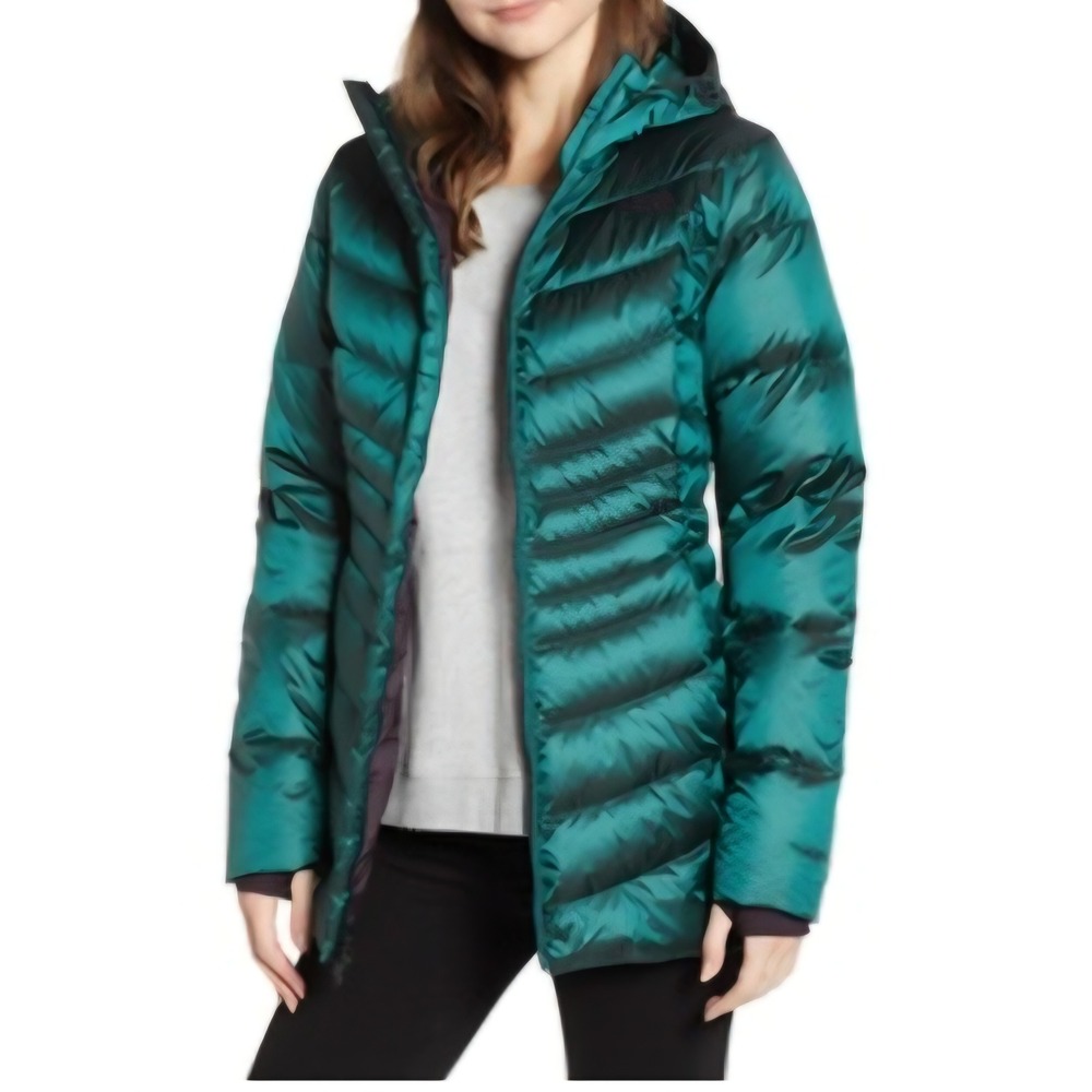 The North Face Aconcagua II Hooded Down Parka Emerald Green Womens Large